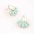 Flower Crystal Gem Cubic Zircon Stud Earrings For Women