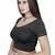 Black solid  stretch stitched blouse