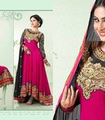 Pink embroidered georgette salwar