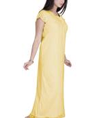 Ladies Cap Sleeves Knitted Jersey Ankle Length Nighty.