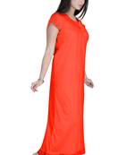 Ladies Cap Sleeves Knitted Jersey Ankle Length Nighty.