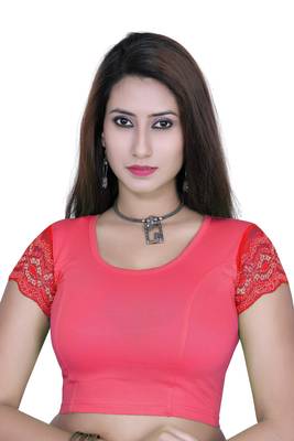 Cherry solid  stretch stitched blouse 1