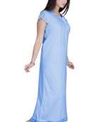 Ladies Cap Sleeves Knitted Jersey Ankle Length Nighty.