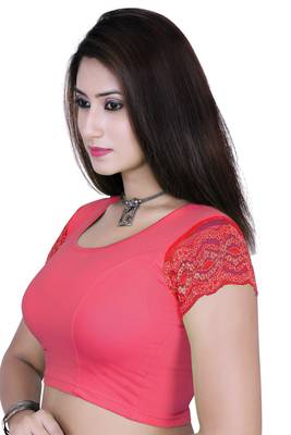 Cherry solid  stretch stitched blouse 2