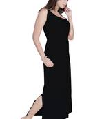 Ladies Off Sleeves Knitted Jersey Ankle Length Nighty.