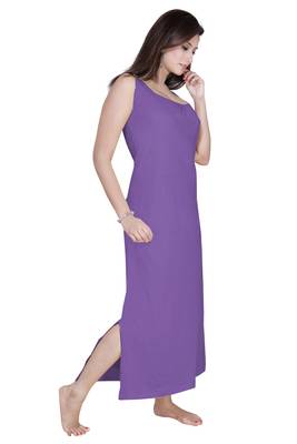 Ladies Off Sleeves Knitted Jersey Ankle Length Nighty. 1