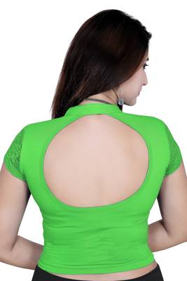 P.green solid  stretch stitched blouse 2