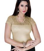 Copper solid  stretch stitched blouse