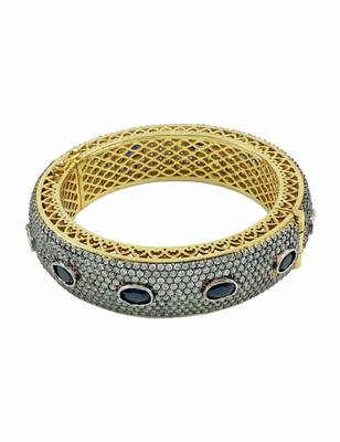 Blue CZ AD American Diamond Kada - 3