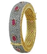 Ruby Red CZ AD American Diamond Kada -