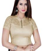 Copper solid  stretch stitched blouse