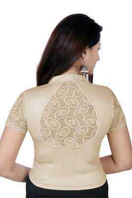Copper solid  stretch stitched blouse 3