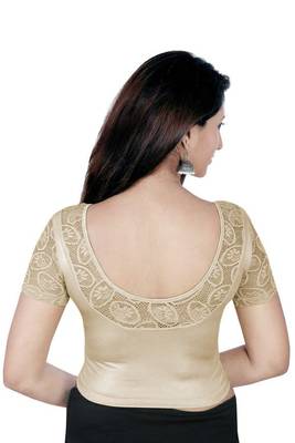 Copper solid  stretch stitched blouse 3