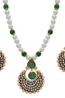 Antique Pendant Set With Shell Pearls