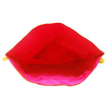Orange & Red Ikat Potli 4
