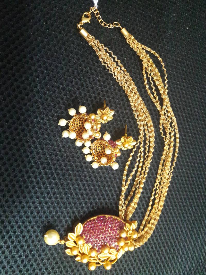 Traditional Matte Polish Necklace Set For Women Fashion Jewellery