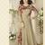 Beige embroidered georgette salwar with dupatta