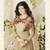 Beige embroidered georgette salwar with dupatta