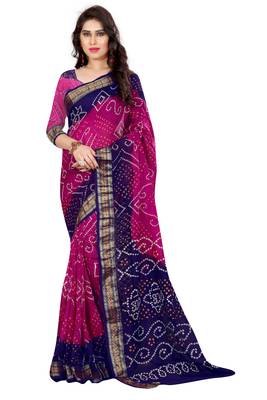 Multicolor hand woven art silk sarees saree with blouse 1