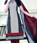 Cotton Designer Printed Dress Material - ASG8101DM