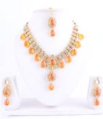 Orange diamond necklace-sets