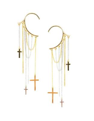 Crosses Ear Cuff Pair 1