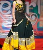 Yellow & Black Designer Lehenga