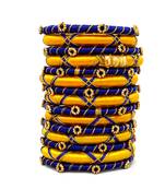Partywear Multicolor Silk thread bangle  (15 PCS)