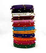 Stylish and Elegant Multicolor Silk thread bangle  (48 PCS)