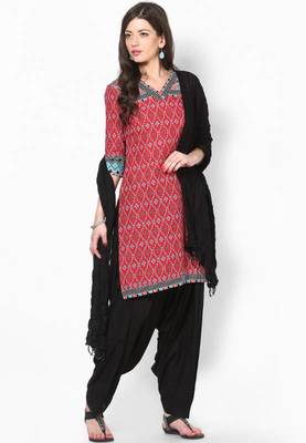 Black Solid Patiala Salwar With Dupatta - PAT1 1