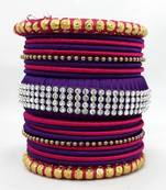handcrafted  Multicolor Silk thread bangle 2.6 (20 PCS)