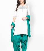 Green Solid Patiala Salwar With Dupatta PAT4