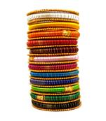 handmade Multicolor Silk thread bangle  (25 PCS)