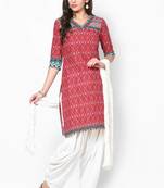 Off White Solid Patiala Salwar With Dupatta - PAT6