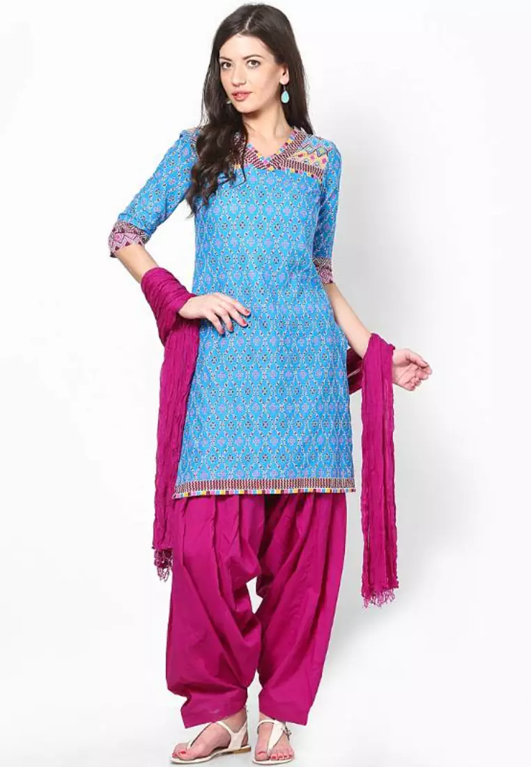 Dark Pink Solid Patiala Salwar With Dupatta - PAT9