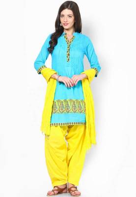 Yellow Solid Patiala Salwar With Dupatta (Top not available) 1