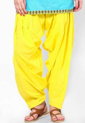 Yellow Solid Patiala Salwar With Dupatta (Top not available) 2
