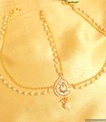 Kundan & Pearl Gold Look Multiple Strings Maang Tikka