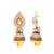 Aashiqui Yellow Brass Fashion Fancy Pearl Jhumki Earrings for Girls Women