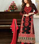 Riti Riwaz black georgette pakistani suit with dupatta