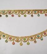 Golden Payal Color Stone