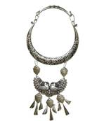 Peacock Statement Necklace In Oxidized Metal 2