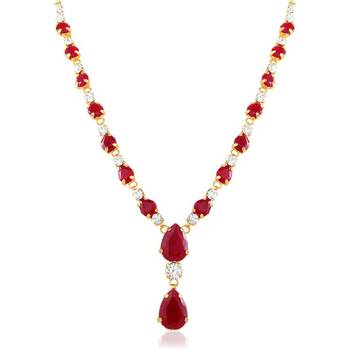 Oviya Gold Plated Charismatic Pendant With Crystal For Women PS2193114G 1