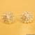 Diamond Look Flower Pattern Signity Studs