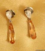 Champagne Colour Diamond Look Elegant Danglers