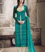Multicolor Multi Resham Work Georgette Salwar With Dupatta