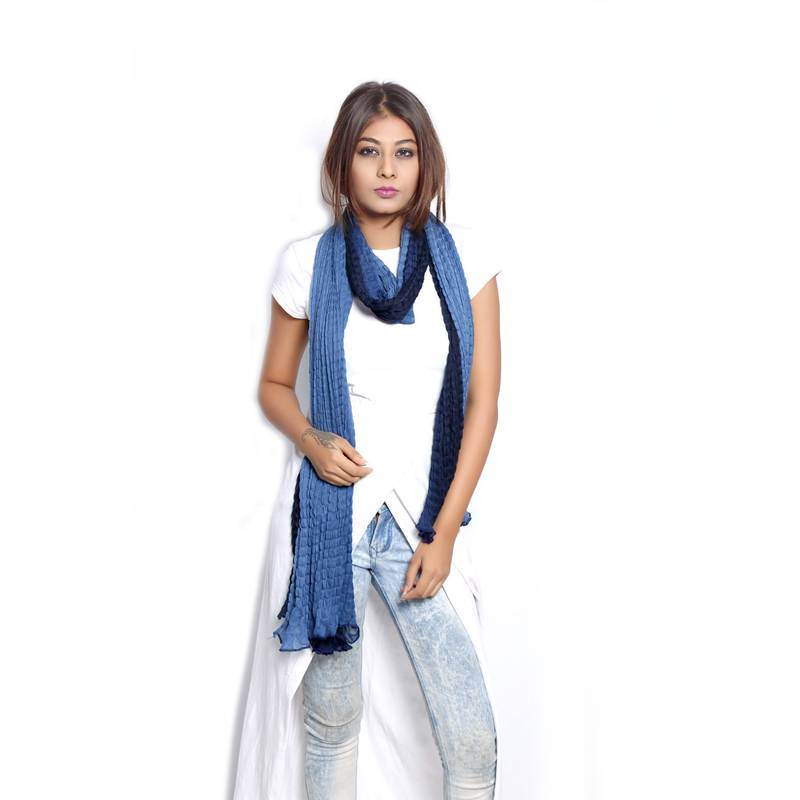 Navy Blue Chiffon stole and dupattas