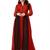 red plain georgette semi stitched party wear gown