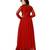 red plain georgette semi stitched party wear gown