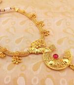 Lovely pink Kemp Necklace with Gold Clusters